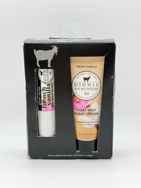 Dionis French Vanilla Goat Milk Hand Cream & Lip Balm Set